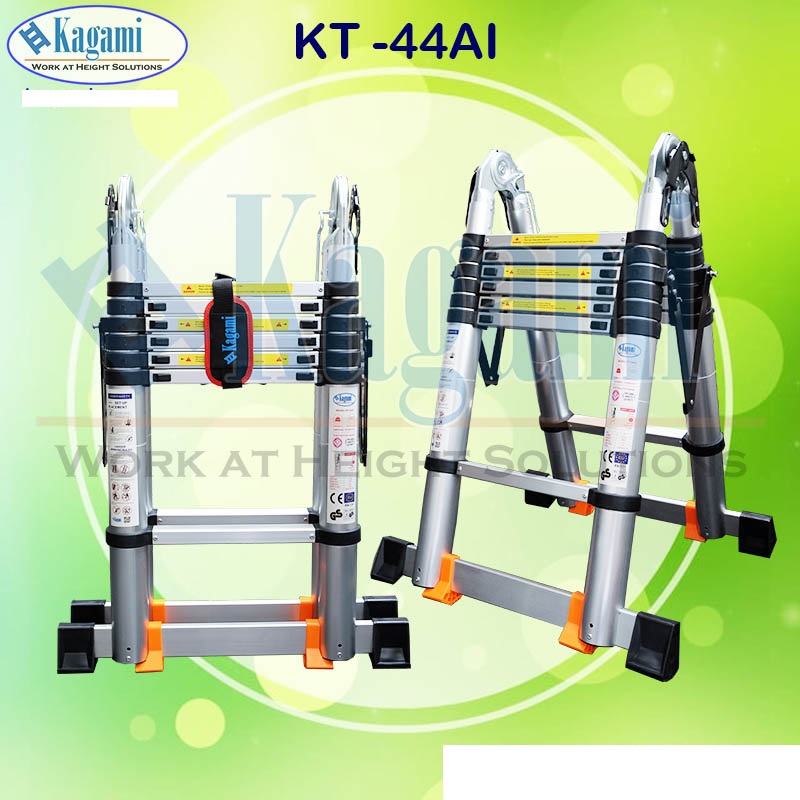 Thang Nhôm Rút Đôi Chữ A 2m2 Kagami KT -44AI (4m4)