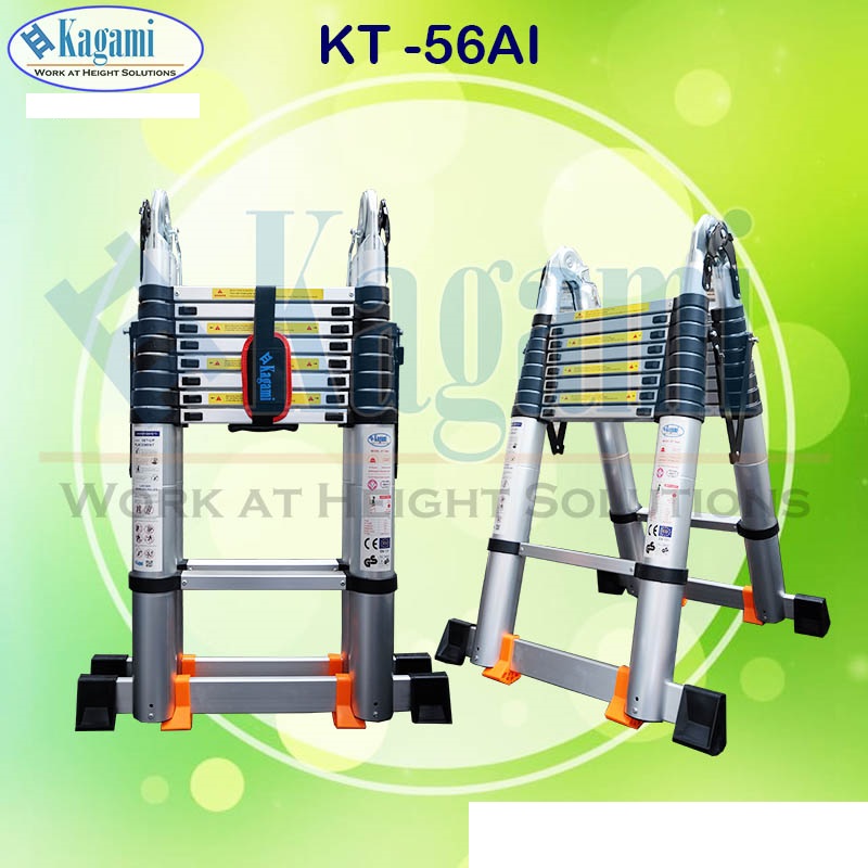Thang Nhôm Rút Đôi Chữ A 2m8 Kagami KT-56AI (5m6)