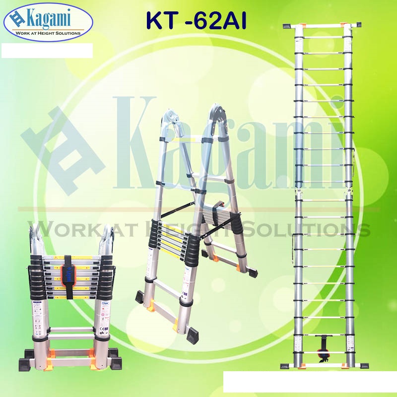 Thang Nhôm Rút Đôi Chữ A 3m1 Kagami KT-62AI (6m2)