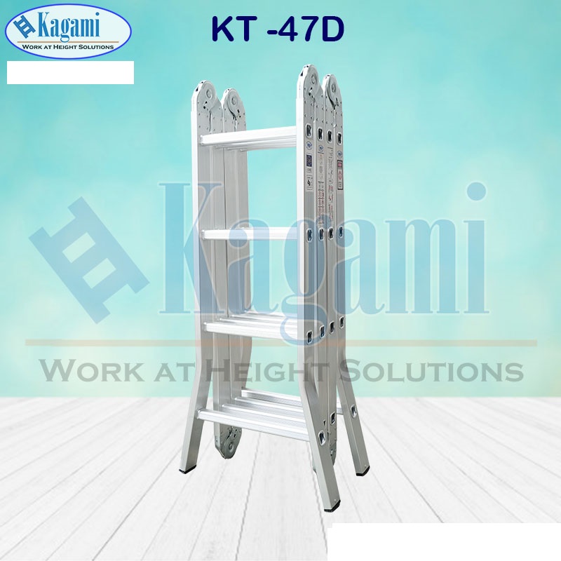  Thang Nhôm Gấp Xếp 4 Đoạn 4m7 Kagami KT-47D