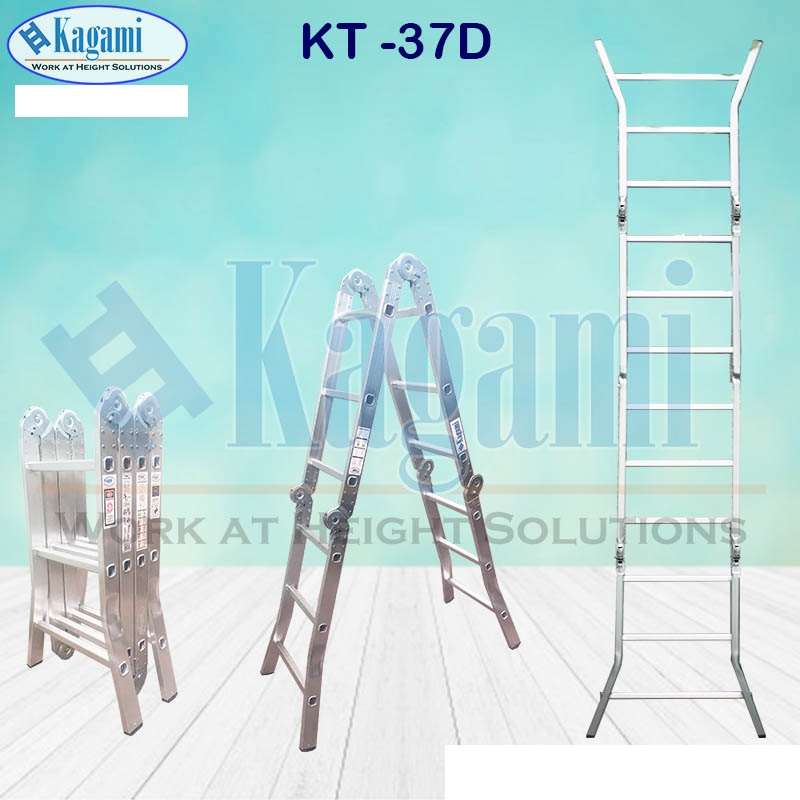 Thang Nhôm Gấp Xếp 4 Đoạn 5m7 Kagami KT-57D